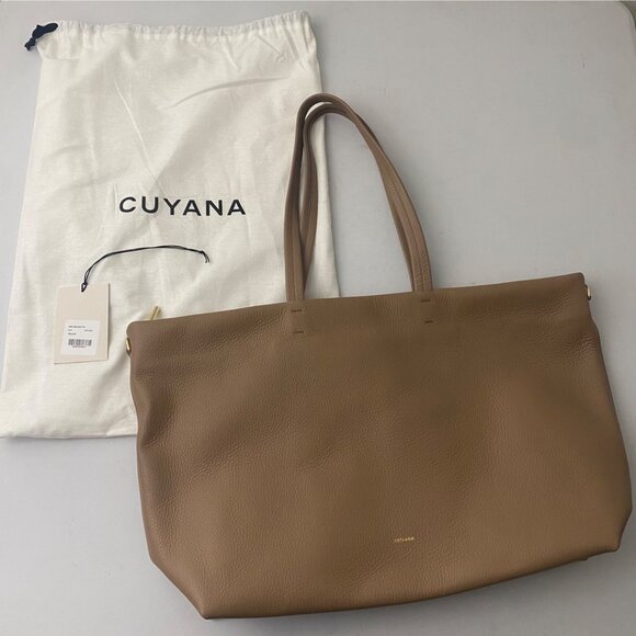 NWT $328 Cuyana Classic Easy Zipper Tote Purse Cappuccino - Picture 7 of 10